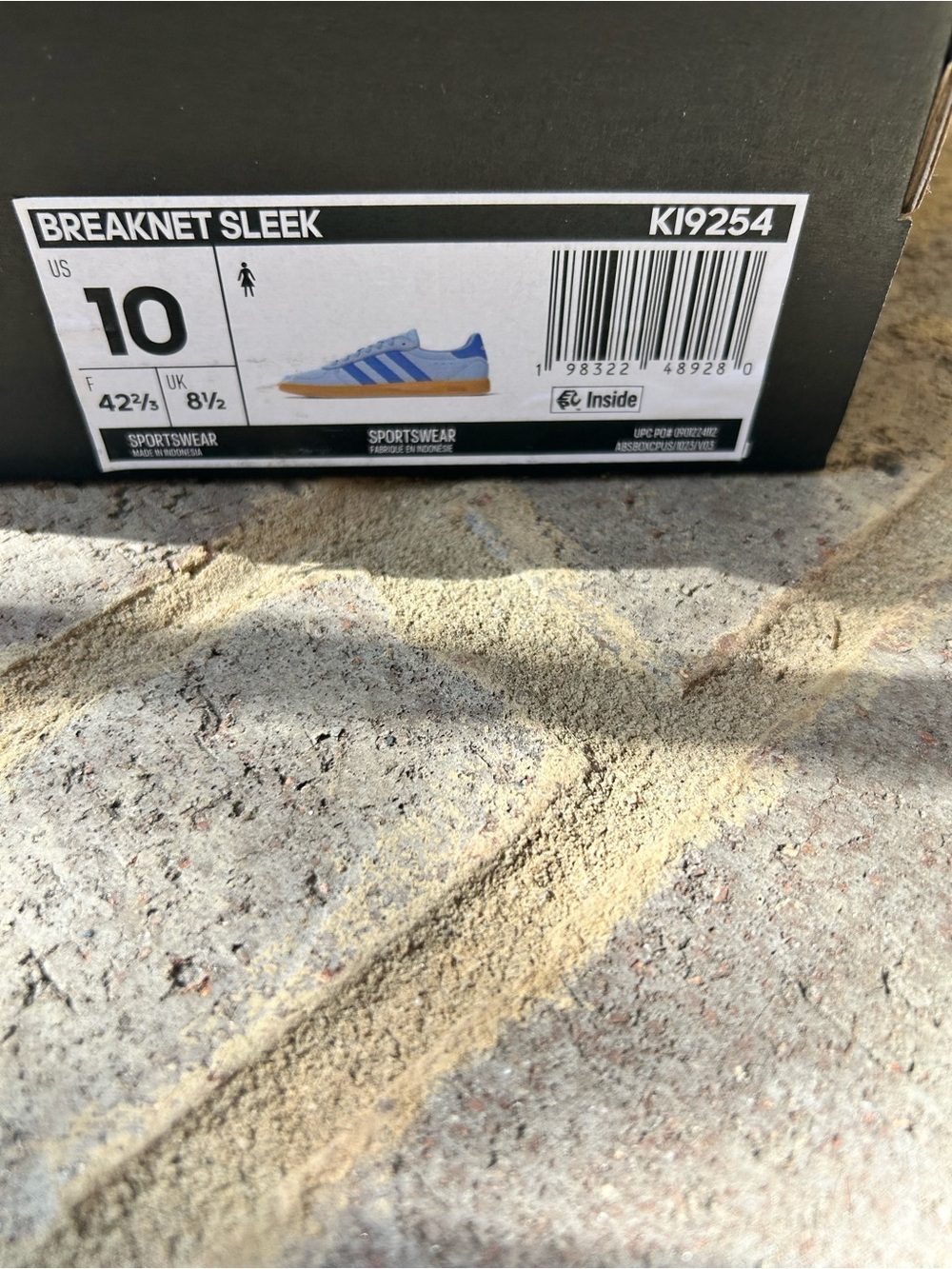 Adidas Breaknet Sleek Women Sneaker Clear Sky Real Blue Cloudfoam Low Top Casual - Picture 7 of 7